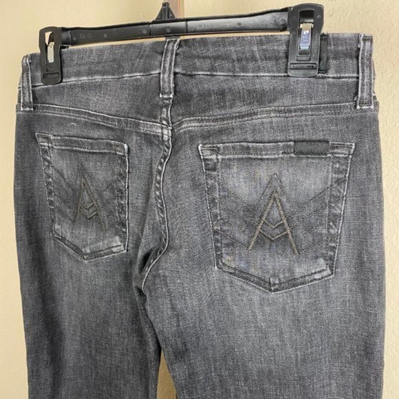7 For All Mankind Grey Wash A Pocket Bootcut Jeans - Picture 1 of 5